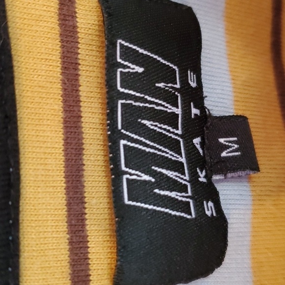 Offel yellow stripe man skate (boohoo man) SS tee size Medium 100%cotton - Picture 4 of 11